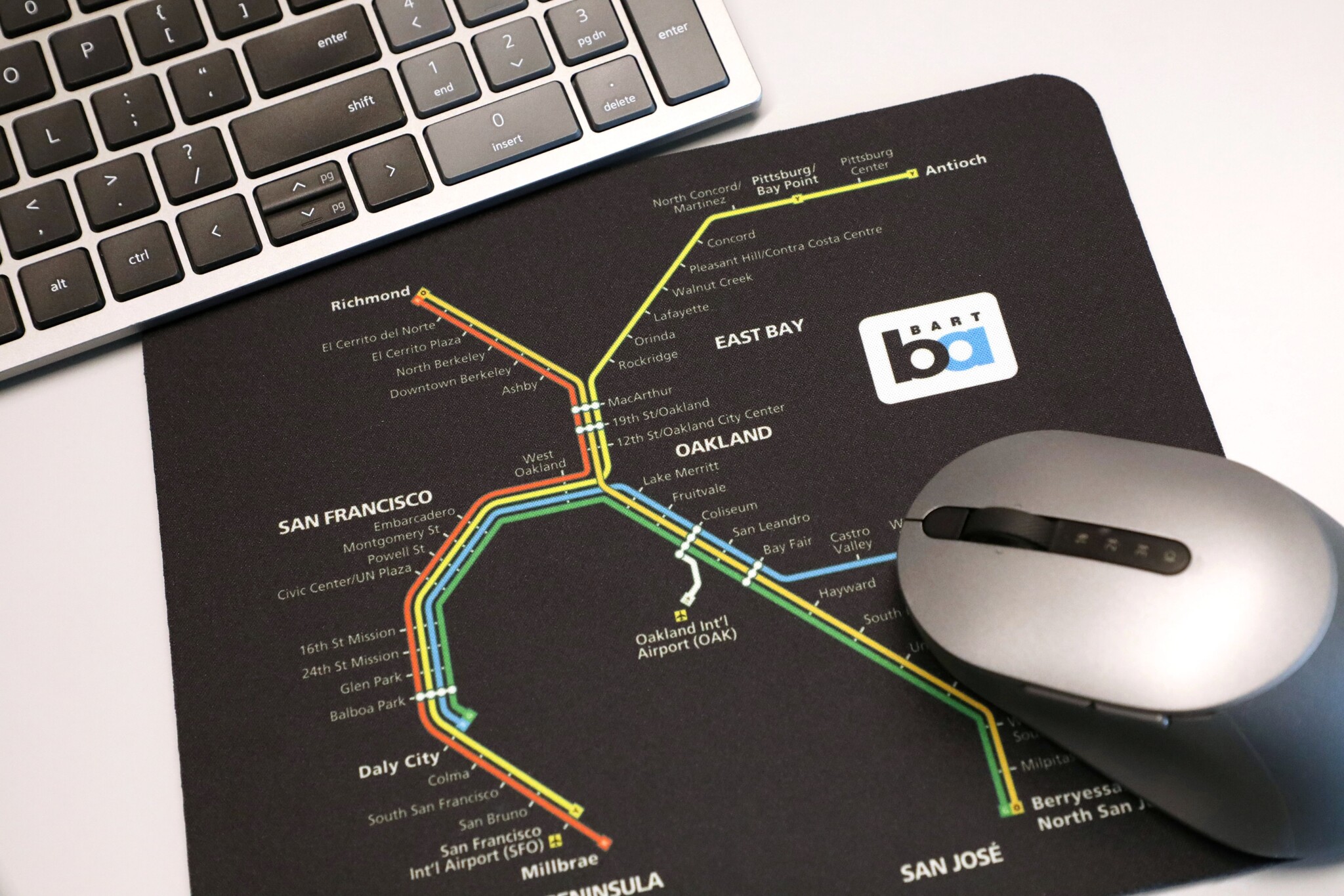 BART System Map Mouse Pad