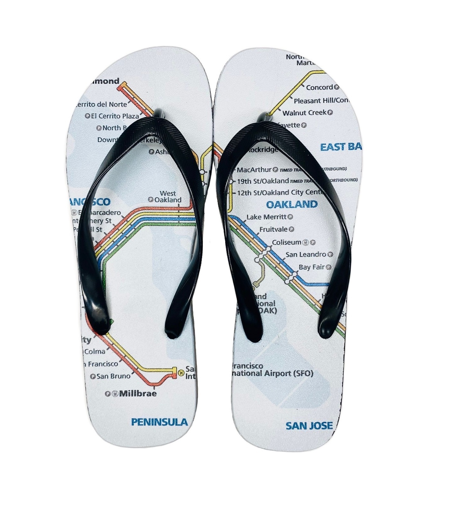 BART System Map Flip Flops