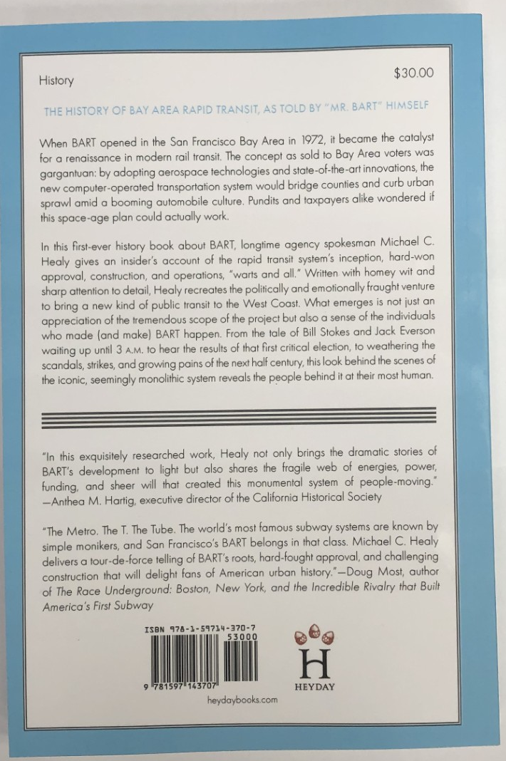 BART Book - History of the Bay Area Rapid Transit System