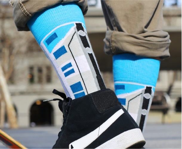 BART Fleet Train Socks Adult