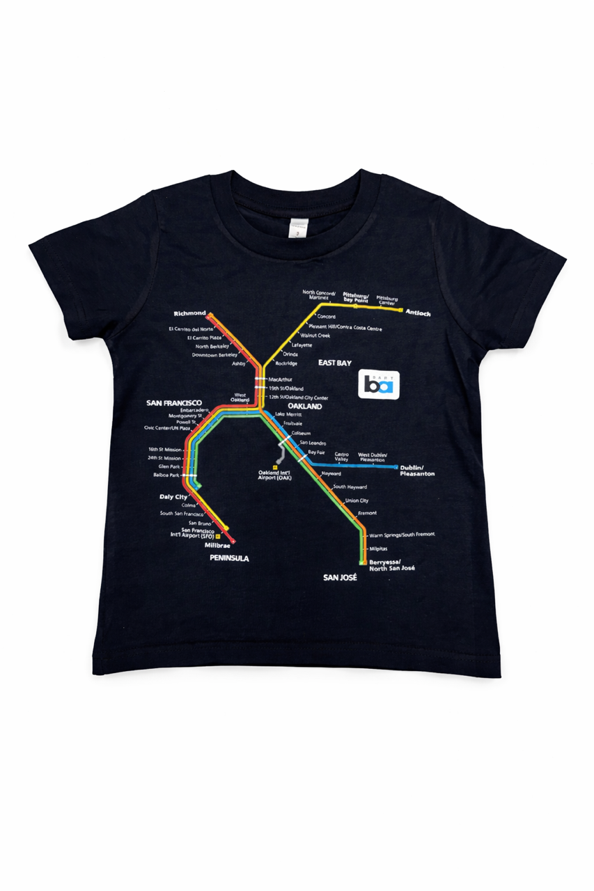 *BACK IN STOCK*  BART System Map T-Shirt Youth