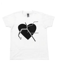 T-Shirt Heart Map Ladies White