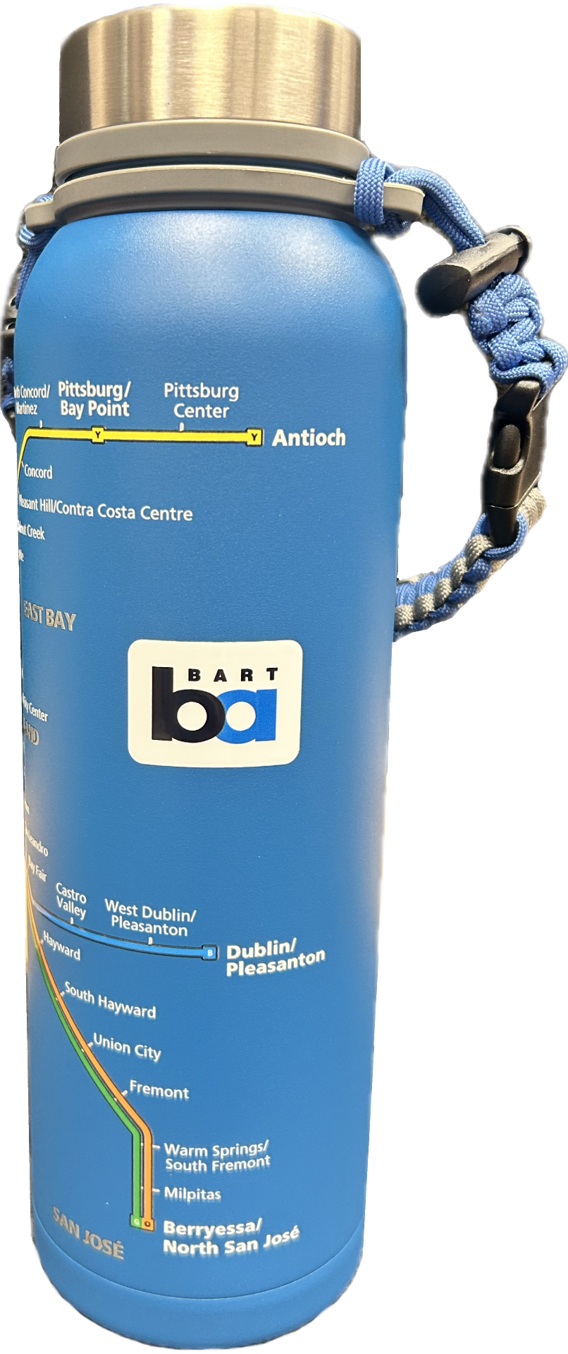 BART System Map Water Bottle