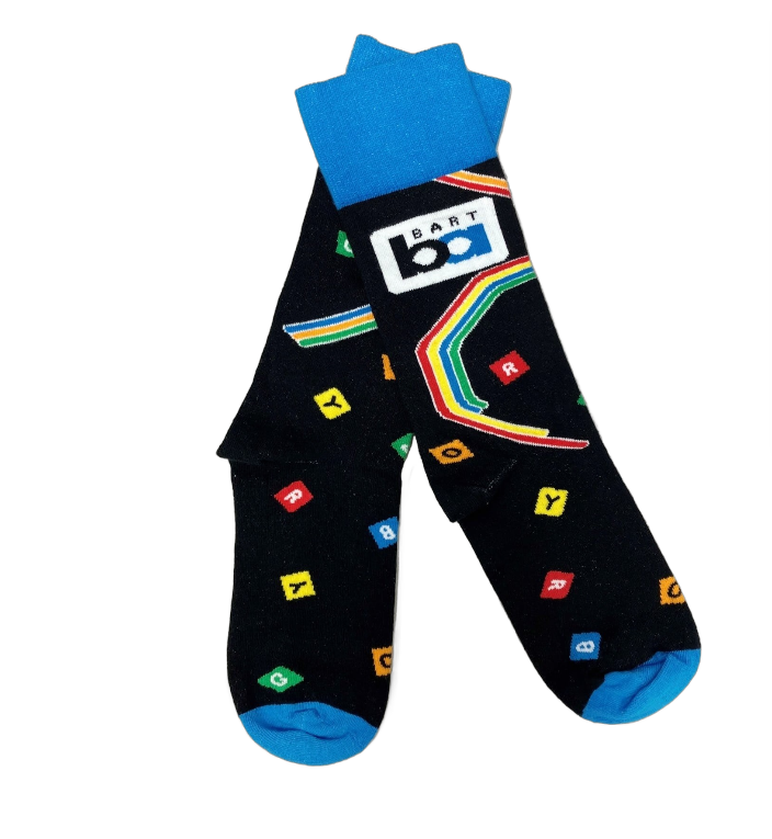 BART Lines and Icons Socks
