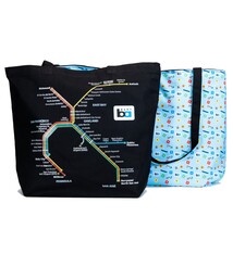 BART System Map Reversible Tote