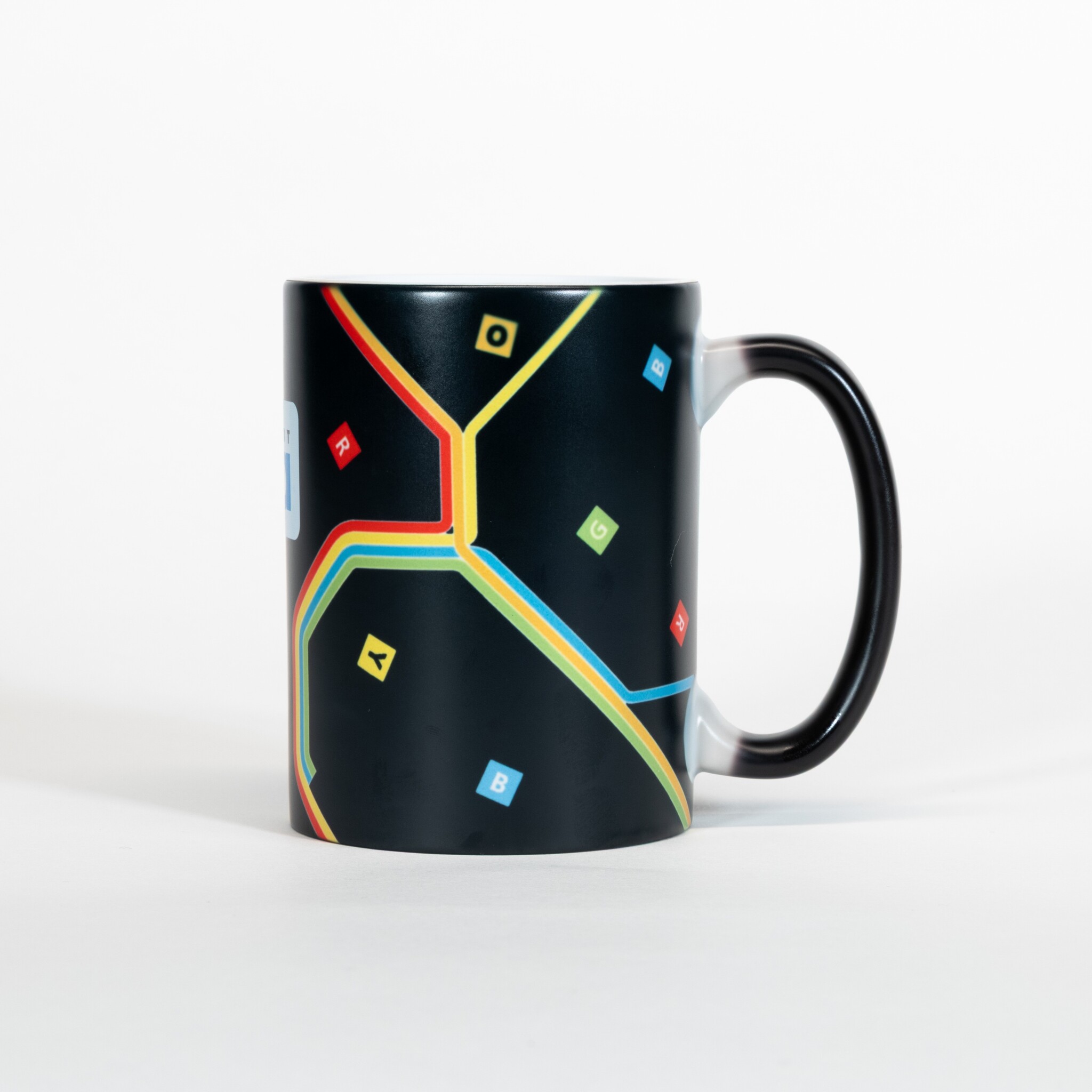 Color-Changing Mug - Lines and Icons