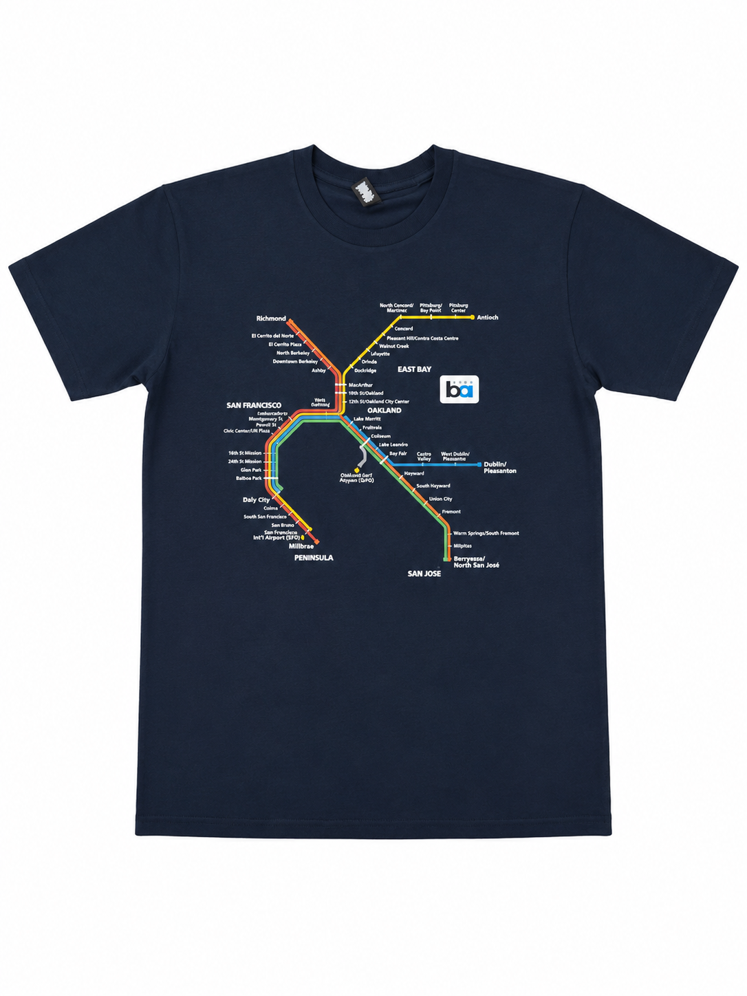 BART System Map T-Shirt