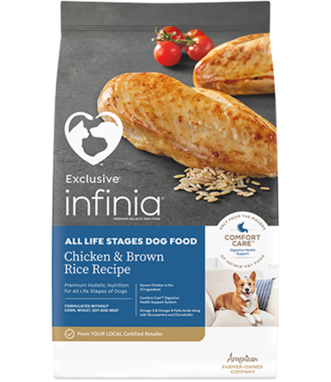 Infinia Dog Chicken & Brown Rice Recipe