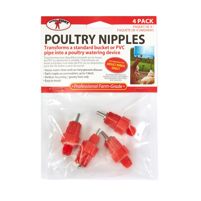 Poultry Waterer Nipples 4 Pack