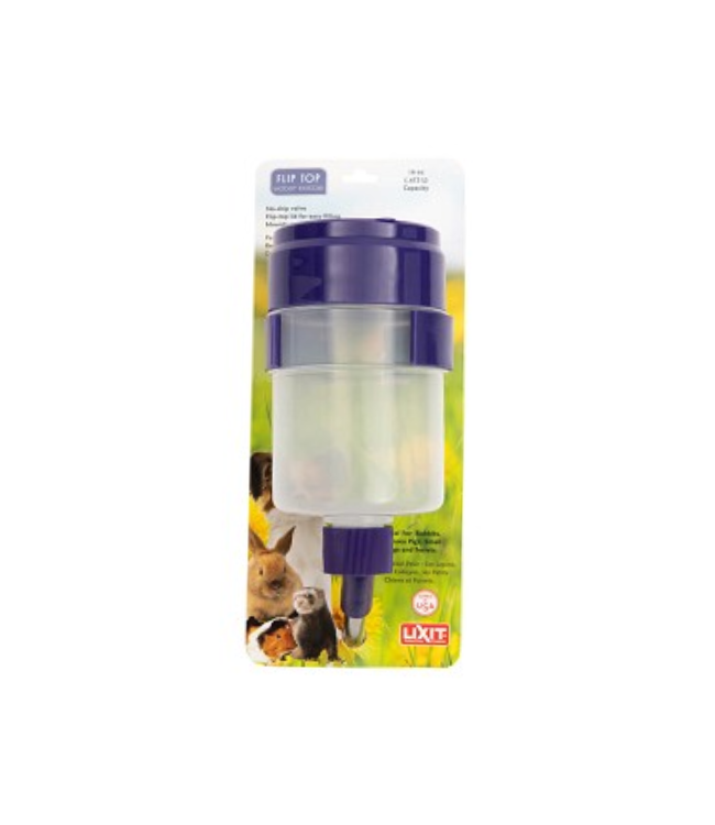Lixit Water Bottle, Quick Fill, Flip Top with Valve 16 oz.