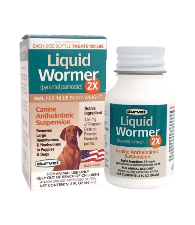 Liquid Wormer 2X for Dogs 8 oz.