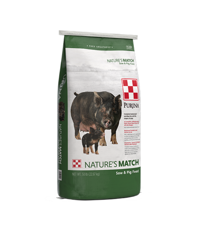 Purina Nature's Match Sow & Pig Complete 50 lbs.