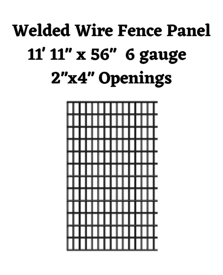 Welded Wire Fence Panel, 2"x4" Openings