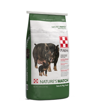 Purina Nature's Match Sow & Pig Complete 50#