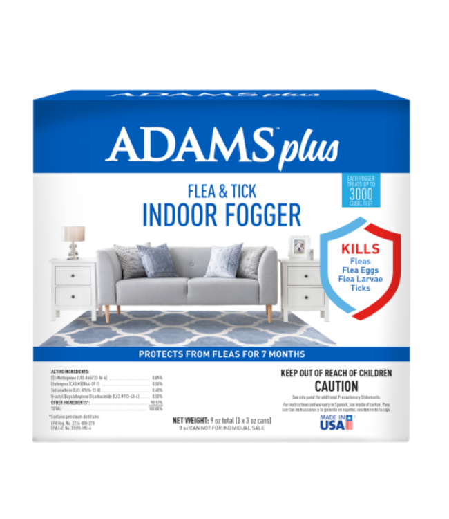 Adams Adams Plus Indoor Fogger 3 oz 3 Pack