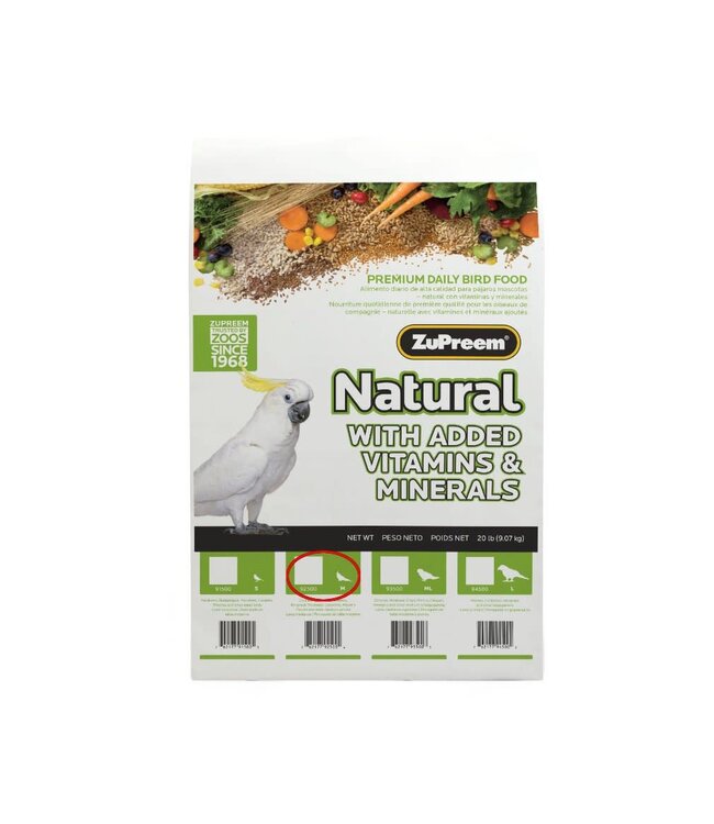 ZuPreem ZuPreem Parrots & Conures Natural Blend