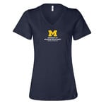 Green Giftz Women's Solid Navy V-Neck