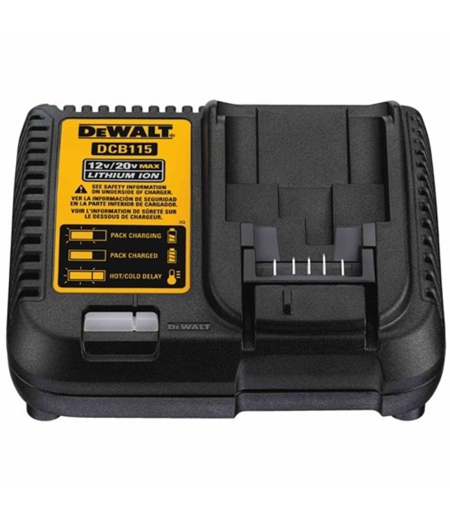 DEWALT Chargeur pour batterie ions lithium 12 V MAX* – 20 V MAX* DCB115