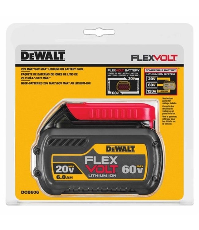 DEWALT Batterie FLEXVOLT 6,0 Ah 20 V/60 V MAX* DCB606