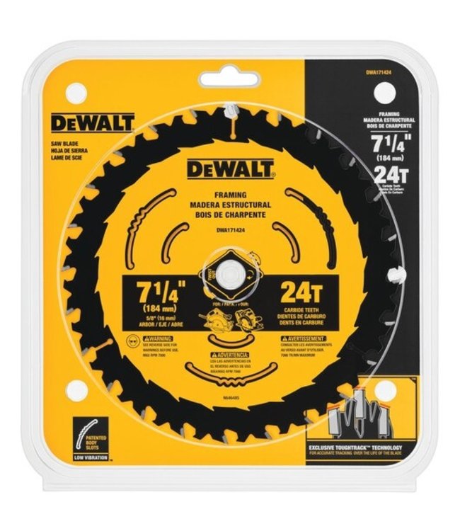 DEWALT Lames de scie circulaire de 7 1/4 po DWA171424B10