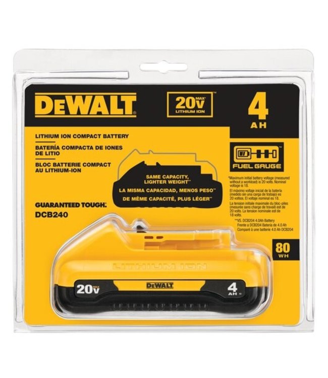 DEWALT Batterie compacte 4 Ah 20 V MAX* DCB240