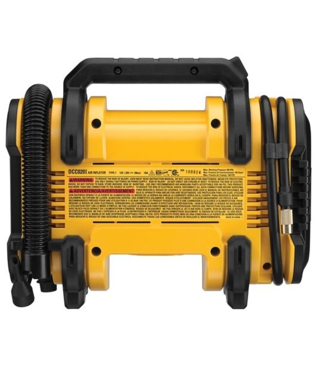 DEWALT Gonfleur à alimentation avec/sans fil 20 V MAX DCC020IB