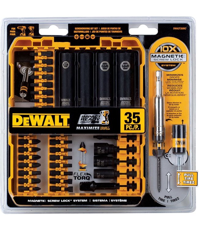 DEWALT Lot de 35 tournevis DWA2T35IRC