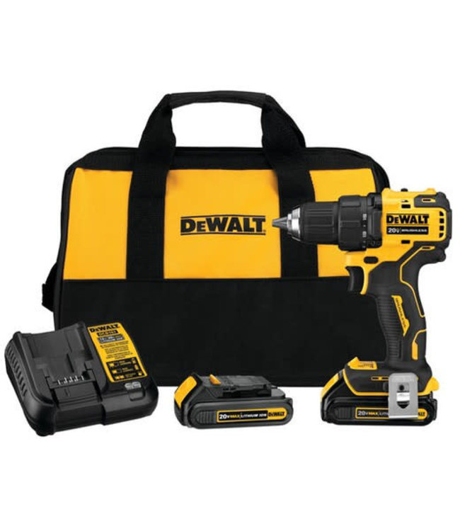 DEWALT Trousse de perceuse-visseuse compacte ATOMIC de 1/2 po avec moteur sans balais 20 V MAX* DCD708C2