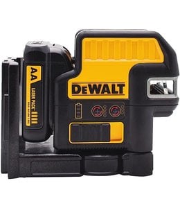 DEWALT Niveau laser à faisceau rouge en croix avec 5 points d’aplomb compatible avec la plateforme 12 V MAX* DW0825LR