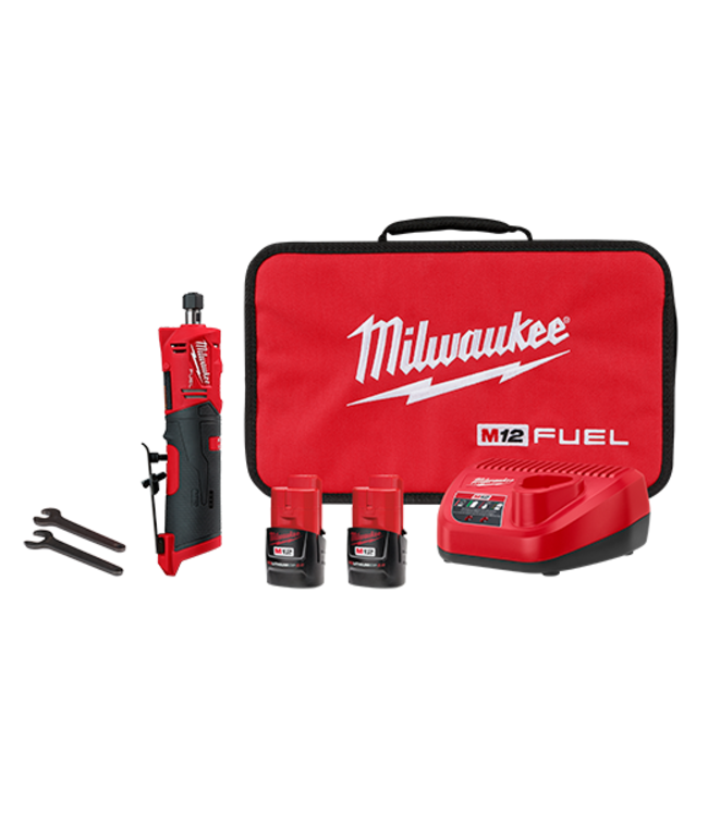 MILWAUKEE Kit de meuleuse droite de 1/4 po M12 FUELMC 2486-22