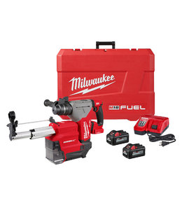 MILWAUKEE Marteau rotatif SDS Plus de 1-1/8 po M18 FUELMC avec kit de dépoussiéreur exclusif HAMMERVACMC 2915-22DE