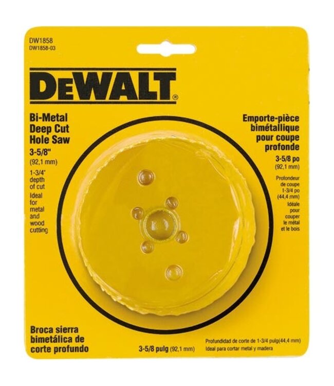 DEWALT Scie emporte-pièce bimétal, 3 5/8 po D180058