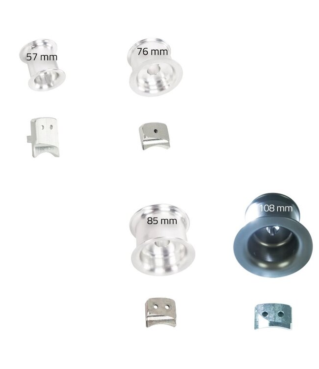 PCA-1100  TAMBOURS À CABESTAN 85MM AVEC GUIDE CORDE