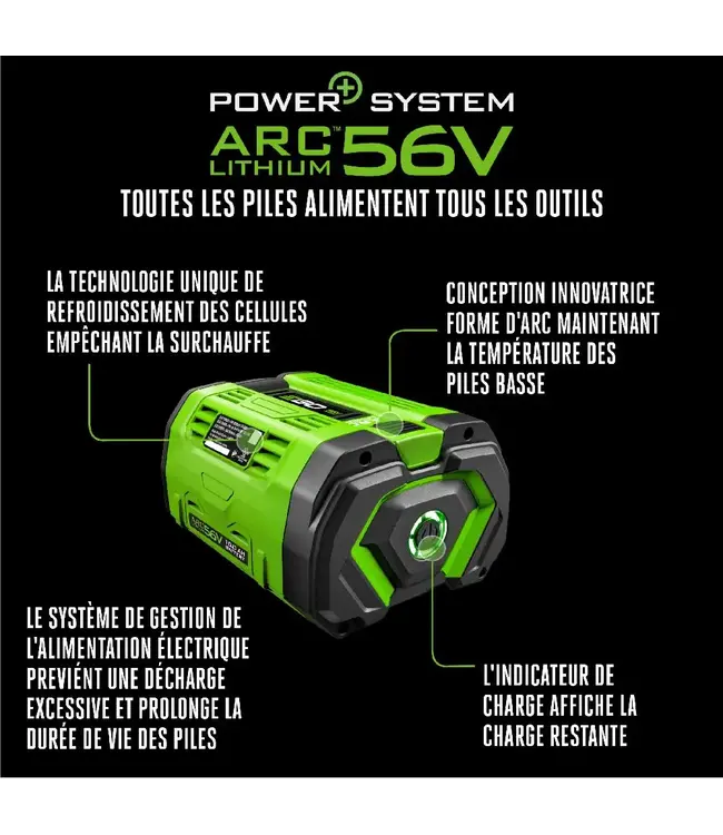 EGO BA5600T BATTERIE G3 56V 10 AMP