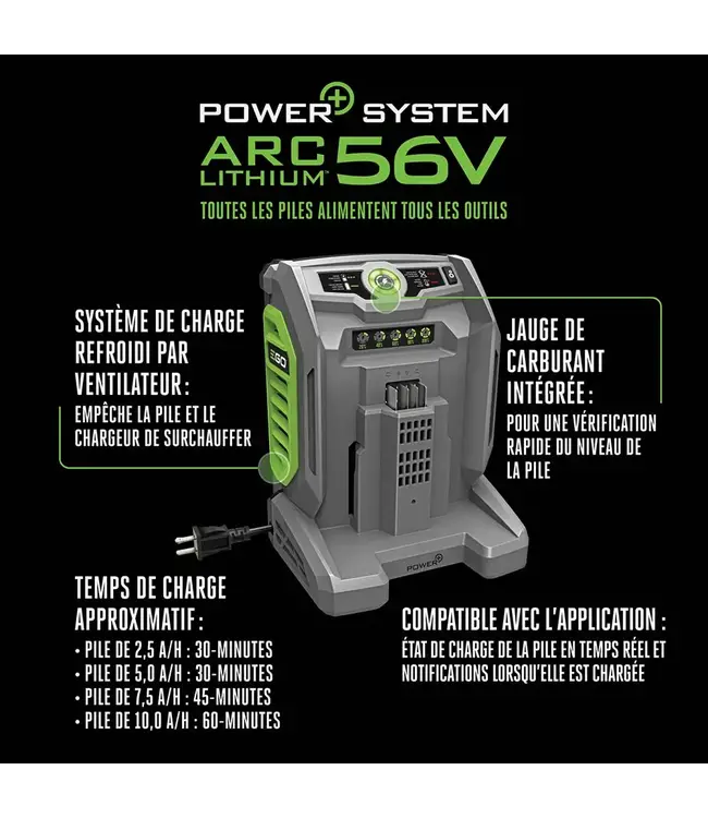 EGO CH7000, EGO Power+ Chargeur Turbo 700W