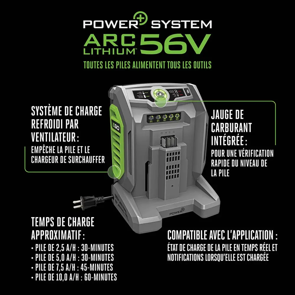 EGO CH7000 Chargeur Turbo POWER+ 700W