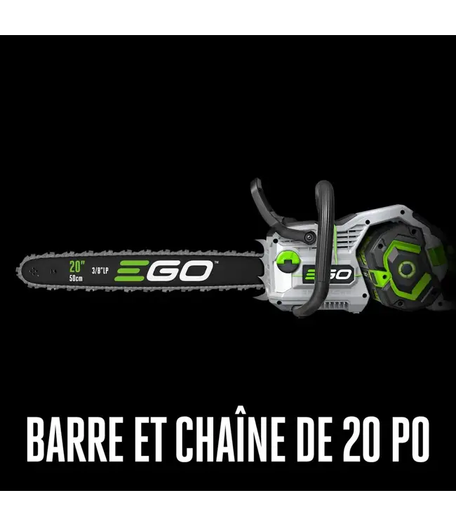 EGO CS2005 SCIE A CHAÎNES 20'' (BATT. G3 6AH ET CHARG. RÉGULIER)