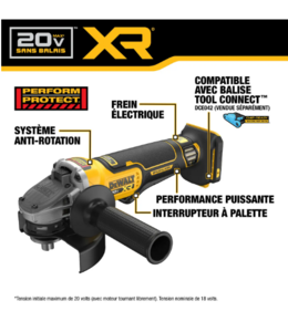 DEWALT DCG410B 20V MAX XR 4.5-5 ANGLE GRINDER