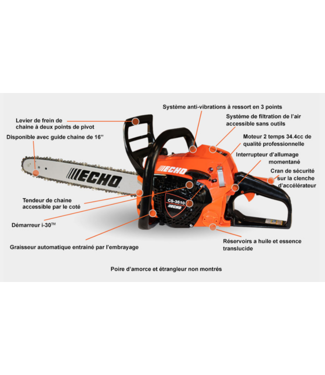 ECHO CS3510-16 34.4CC SCIE À CHAÎNE 16"