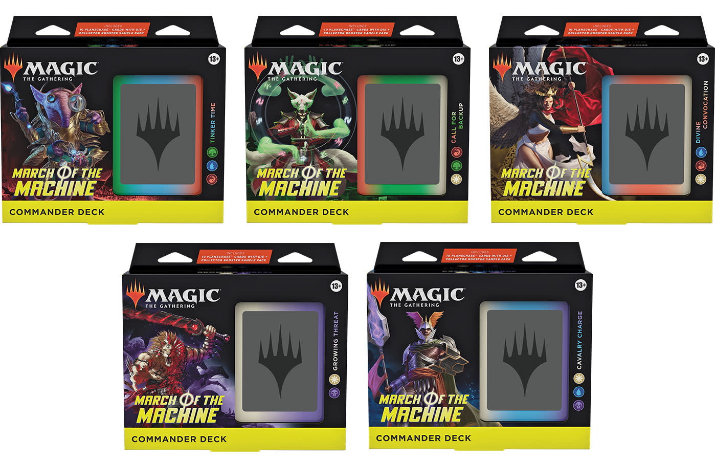 Magic The Gathering March of the Machine Commander Deck - Cavalry Charge  (100-Card Deck, 10 Planechase cards, Collector Booster Sample Pack +
