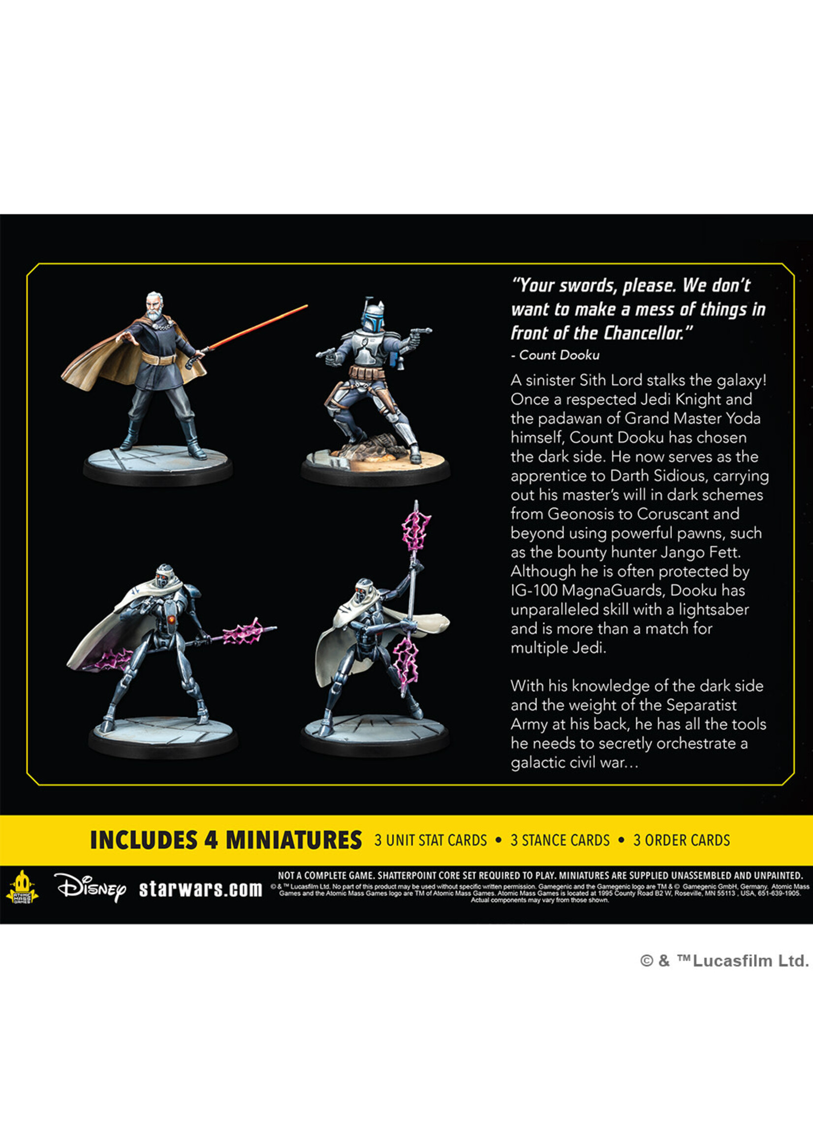 Star Wars Shatterpoint Star Wars: Shatterpoint - Twice the Pride: Count Dooku Squad Pack