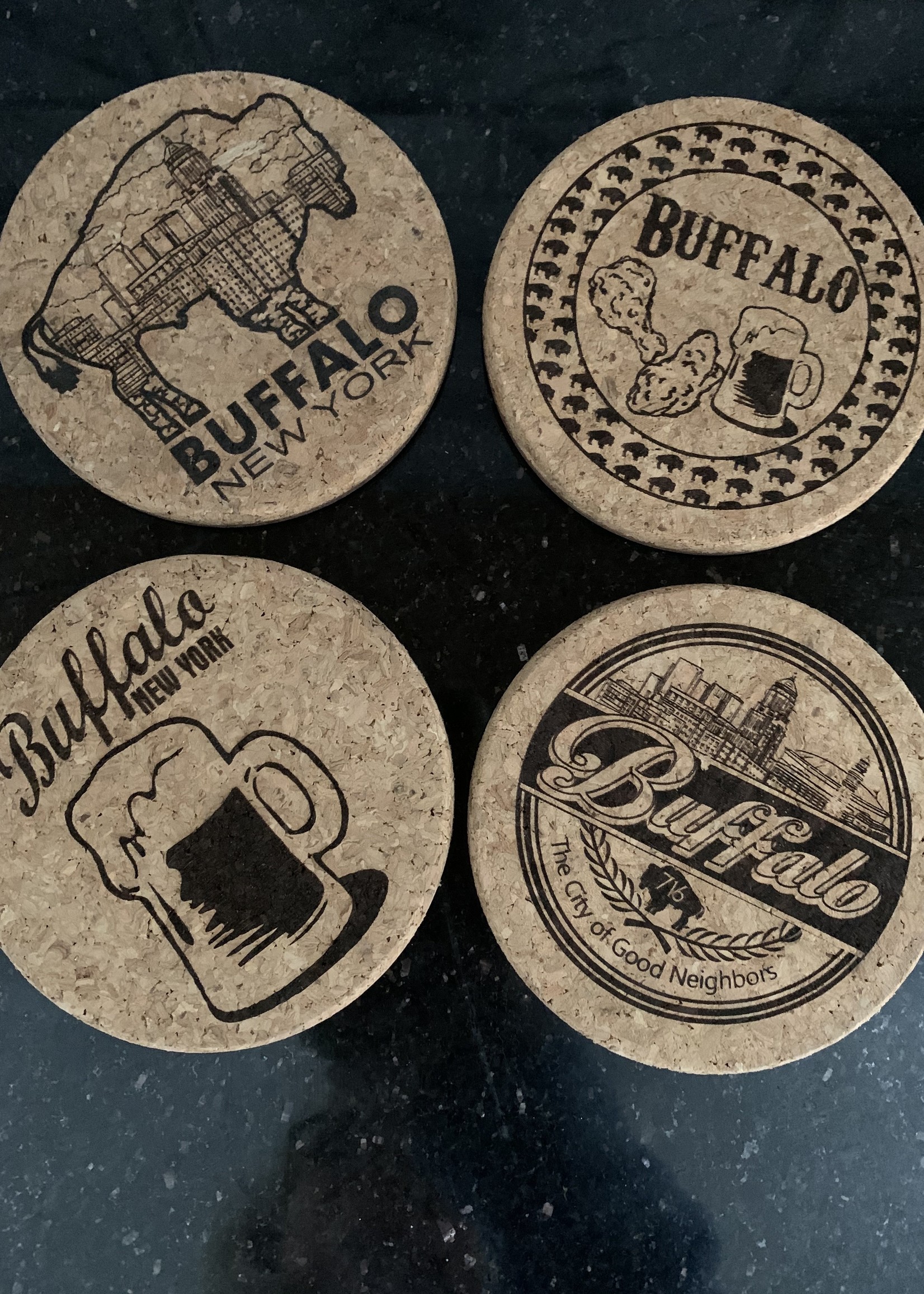 BUFFALO, NY  SKYLINE CORK COASTER