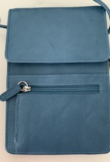 Leather Front Flap Crossbody Purse