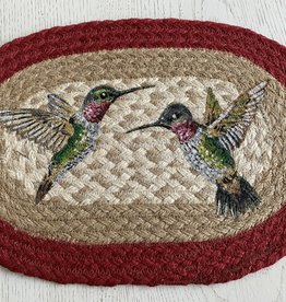 Hummingbird Oval Woven Trivet