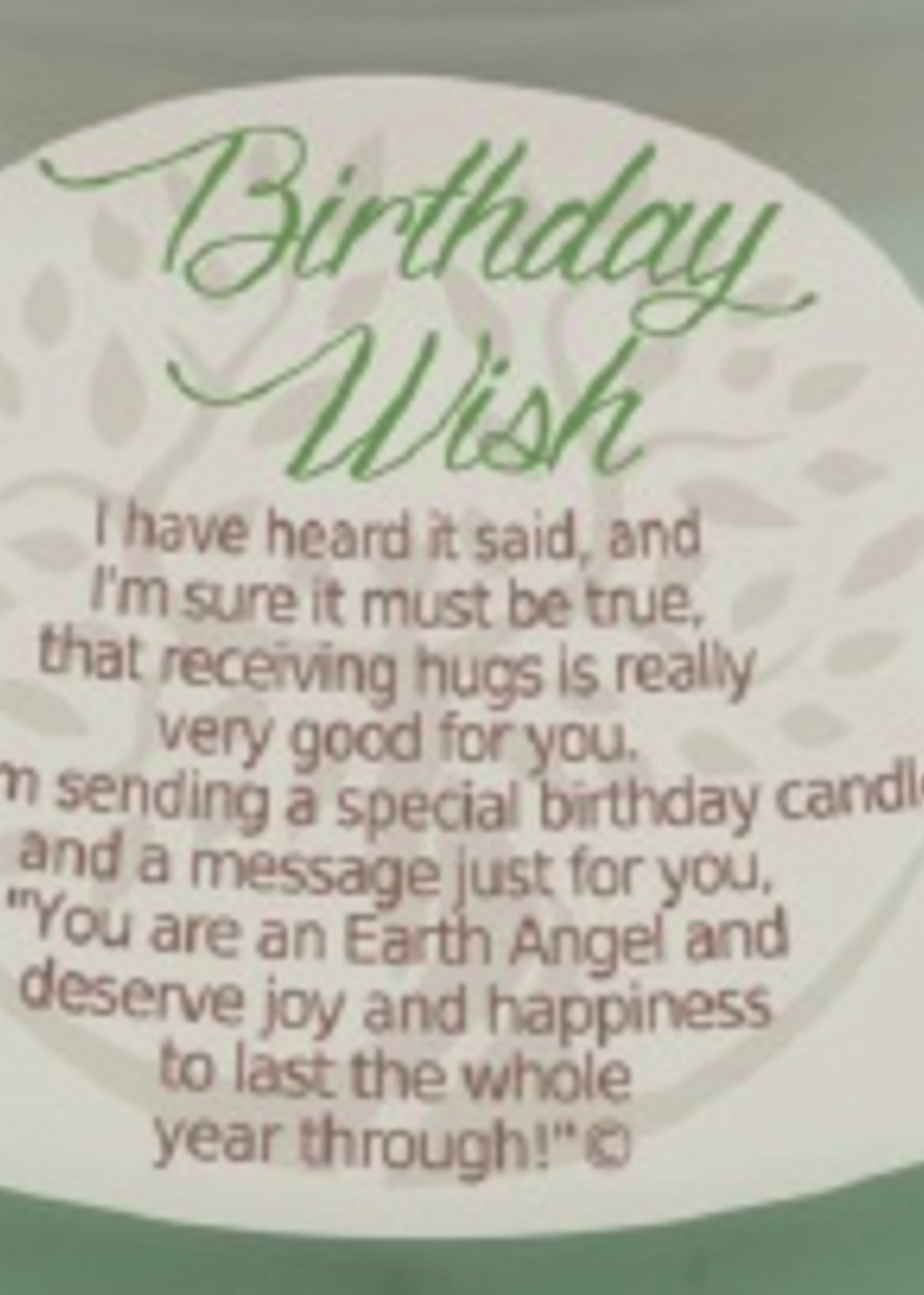 Earth Angel Candle - Birthday Wish