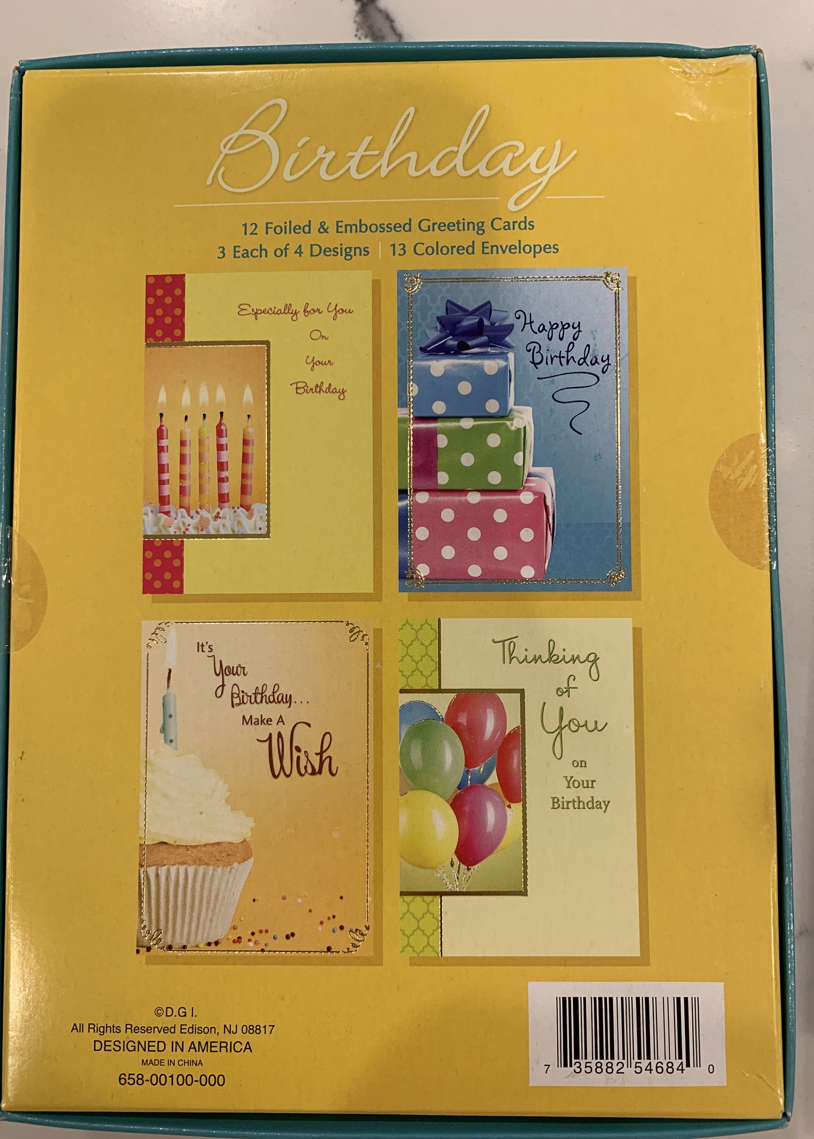 Boxed Birthday Assortment-12/box