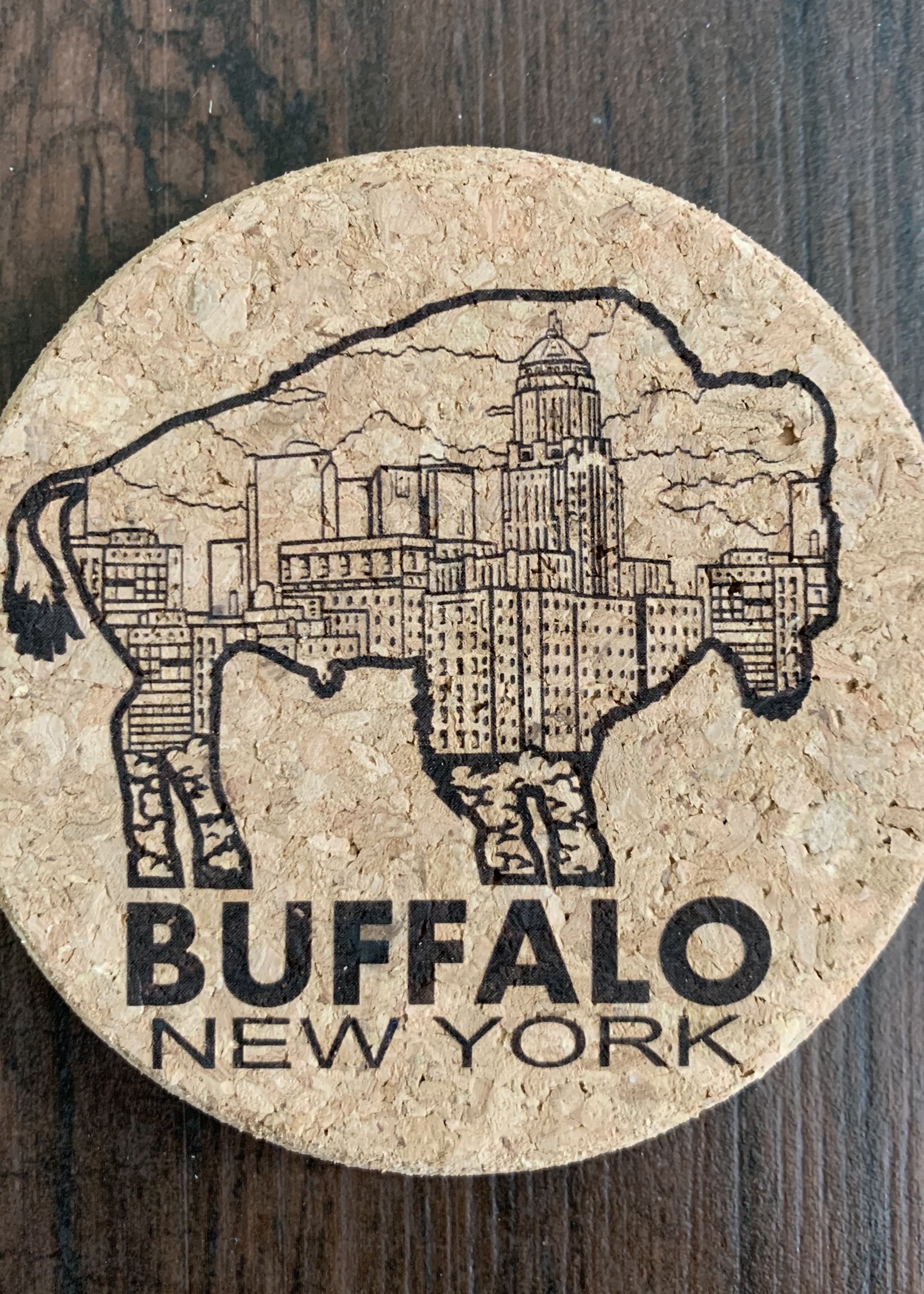 BUFFALO, NY  SKYLINE CORK COASTER