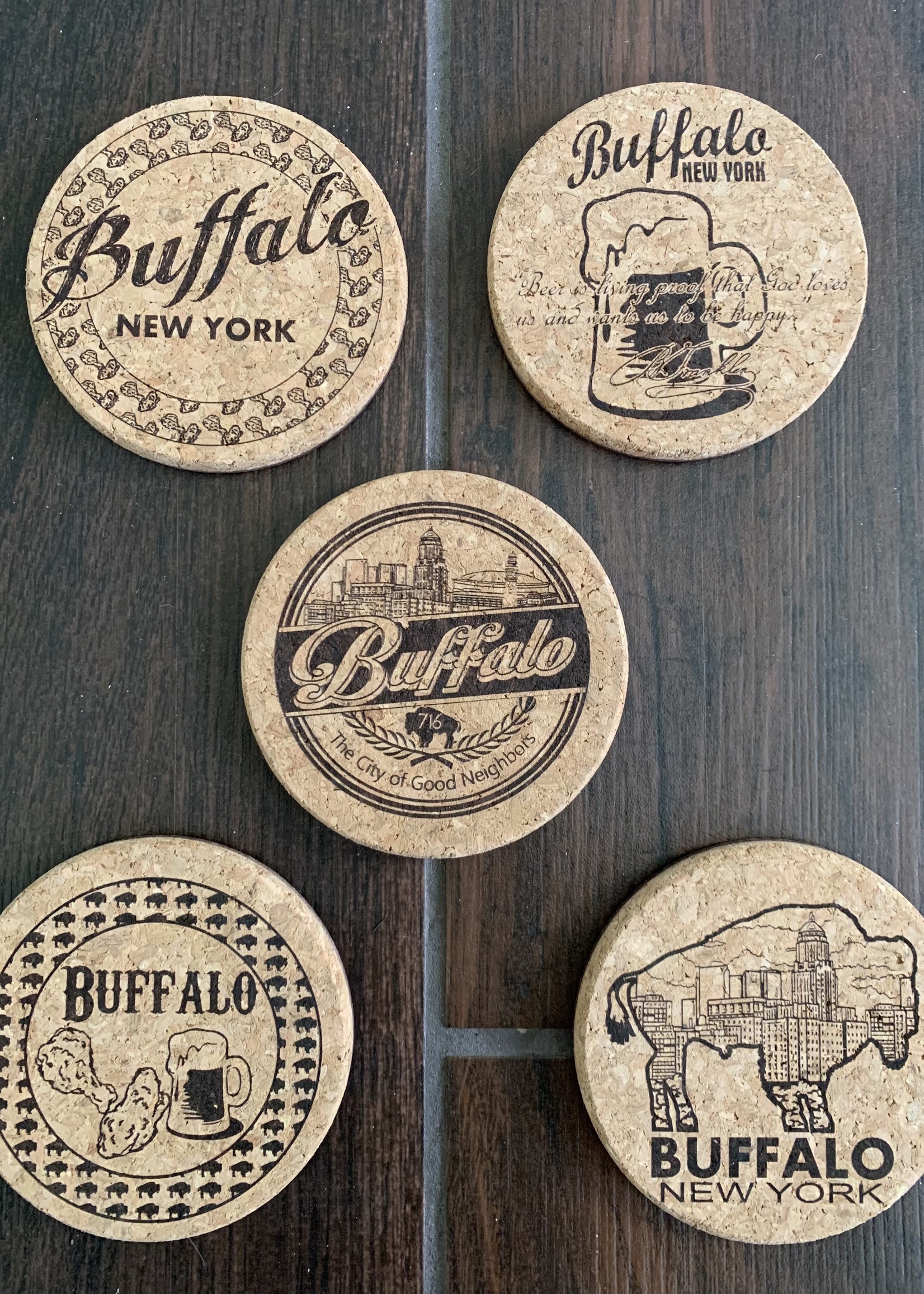 BUFFALO THE CITY OF GOOD NEIGHBORS CORK COASTER