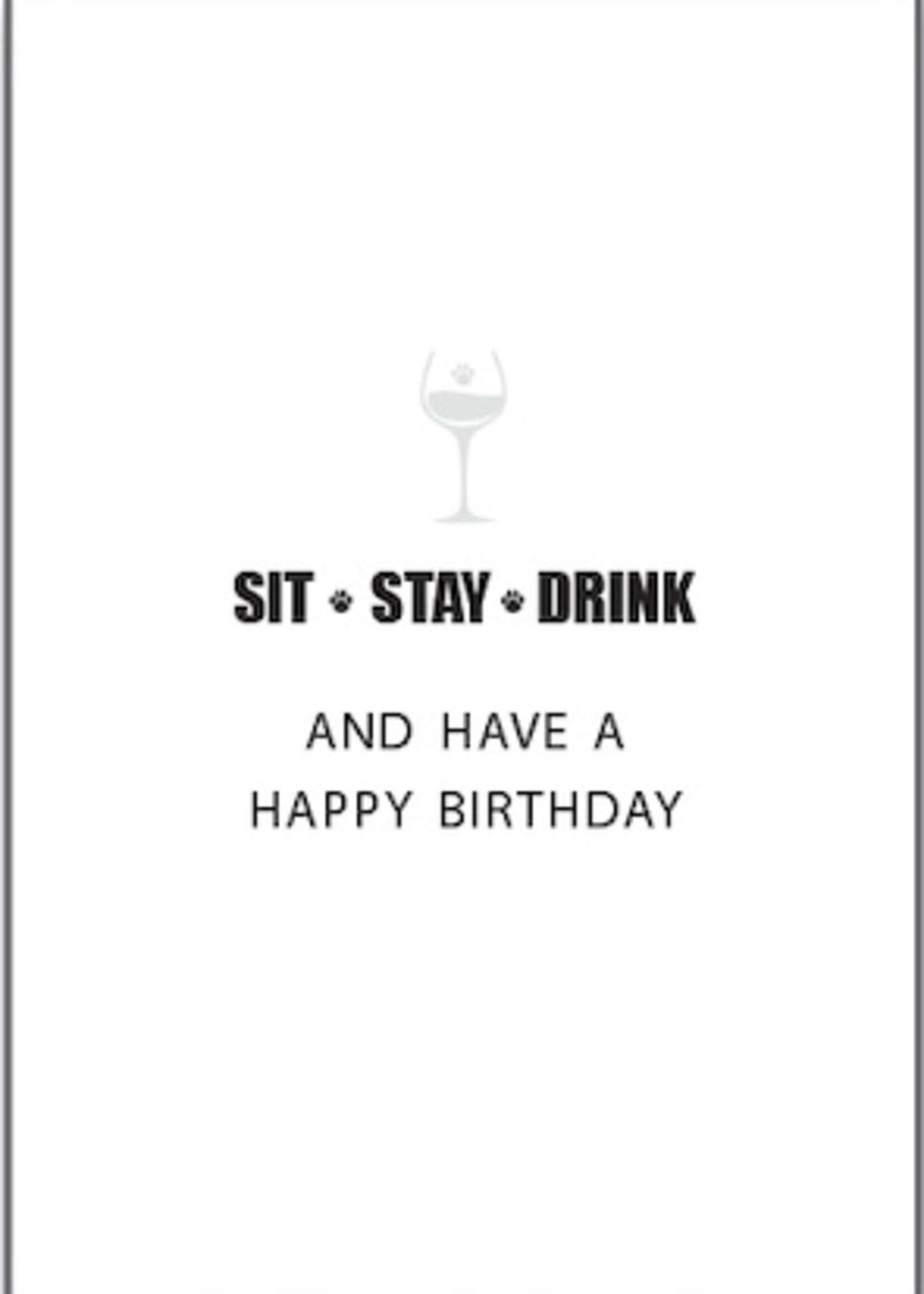 Drinking Alone With The Dog Sympathy Greeting Card
