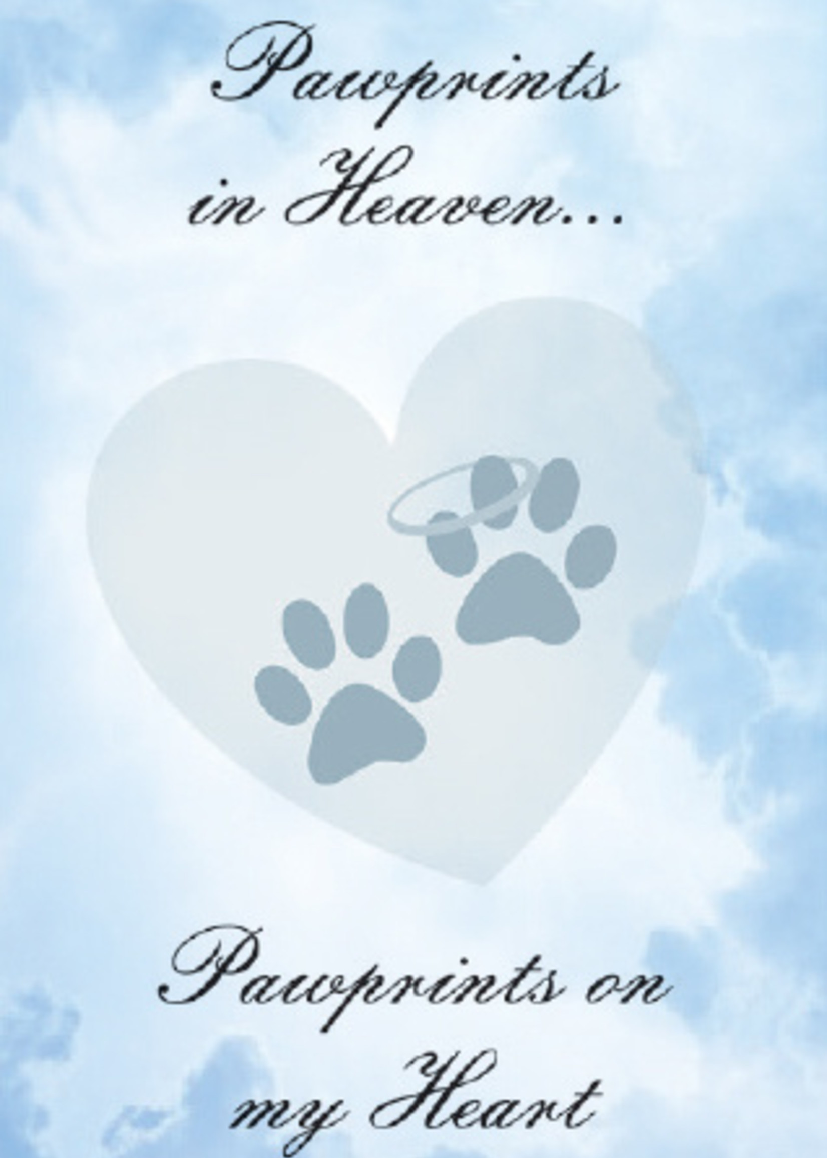 Pawprints In Heaven Greeting Card